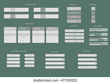 Business web graphics elements template set