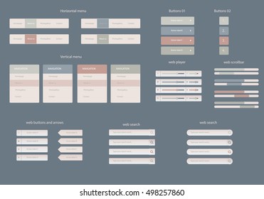 Business web graphics elements template set