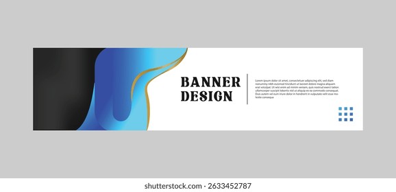 Design de modelo de banner horizontal da Web comercial