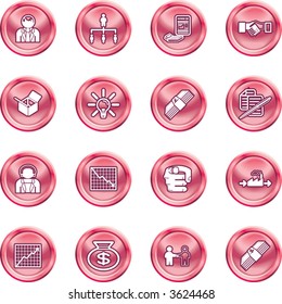 Business web icon set icons or design elements relating to business