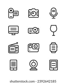 Conjunto de iconos de negocios y web. Vector de icono de conjunto de sitios web. para ordenador y móvil	