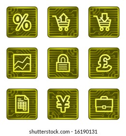 Business web icons, electronics card series