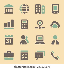 Business web icons set
