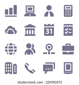 Business web icons set