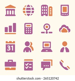 Business web icons set