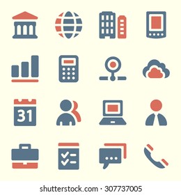 Business web icons set