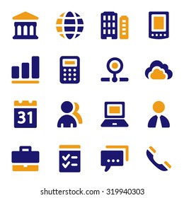 Business web icons set