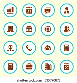 Conjunto de iconos web de negocios