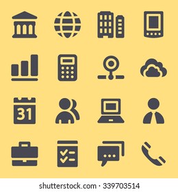 Business web icons set