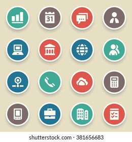 Business web icons set