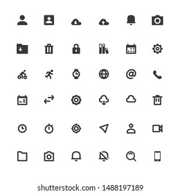 Business Web Icons Set Vector Illustration