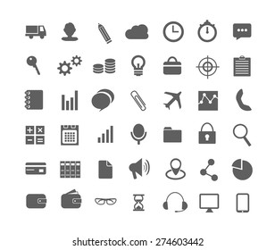 Business, web icons. Vector
