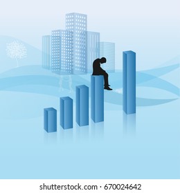 Business web infographics with icons and percent rates isolated. vector illustration