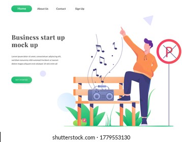 business web landing page singer