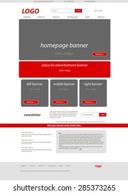 business web layout for company or non-profit organization