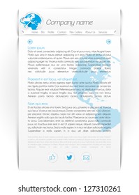 Business web page template