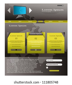 business web site design template, vector illustration.