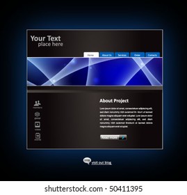 business web site design template - vector illustration