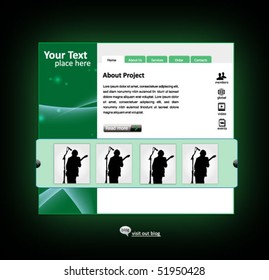 business web site design template - vector illustration