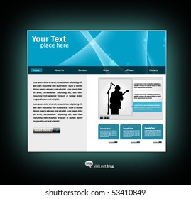 business web site design template - vector illustration