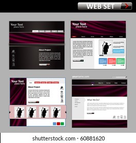 business web site design template - vector illustration