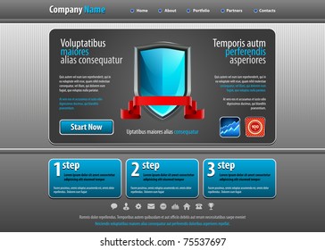 Business web site design template
