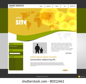 Business web site design template