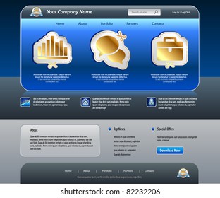 Business web site design template