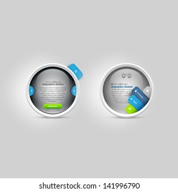 Business Web site template infographic design menu navigation elements