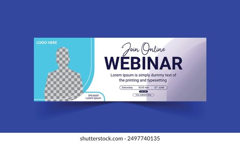 Business Webinar banner template design for social media