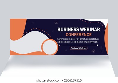 Business Webinar Conference Cover Banner Poster Design Online Business Idea Cover Design Social Media Post Banner Webinar Conference Template