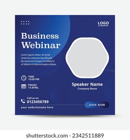 Business Webinar Design Abstract Background Template 