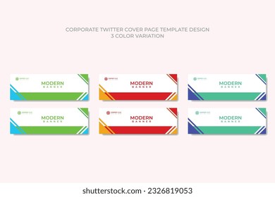 Business webinar horizontal Abstract banner design web template with 3 color theme.