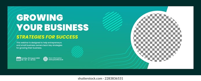 business webinar horizontal banner template design