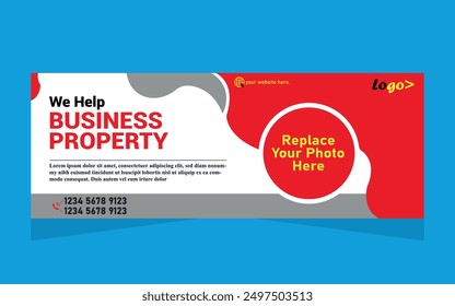 Business webinar horizontal banner template design. Modern banner design with black and white background and yellow frame shape. Usable for banner, cover, and header.