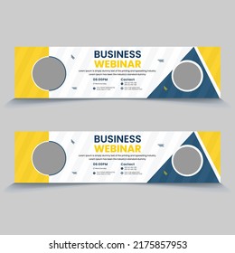 Business Webinar Linkedin banner and social media web banner template