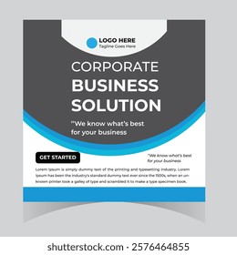 Business webinar marketing agency  social media post design and web template square flyer design 