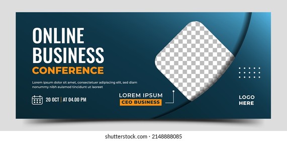 Business Webinar Modern Horizontal Banner Template Design