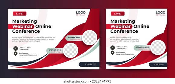 Business webinar online conference web banner