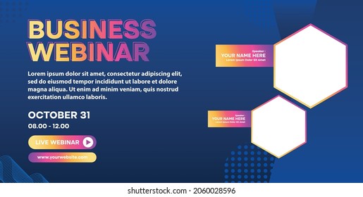 Business Webinar Template Banner Invitation
