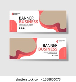 business website banner template vector design