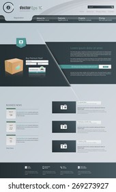 Business Website Design Template Vector illustration. One page style.