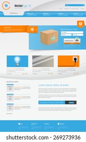 Business Website Design Template Vector illustration. One page style.
