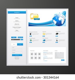 Business Website design template. Vector 