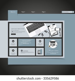 Business website design template. Vector 