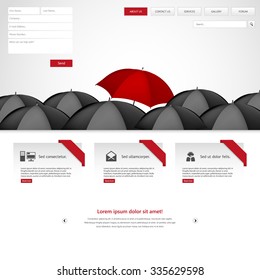 Business website design template. Vector 