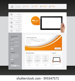 Business website design template. Vector 
