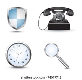 Business website icon set