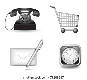 Business website icon set