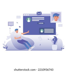 Business website illustration, Create your own Project or work in easiest way with this Illustration, perfect for your business, branding, service projects. This illustration is 100% vector
